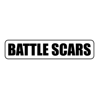 Battle Scars Sticker (Black)